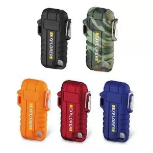 캠핑 라이터 플라즈마 방수 충전식 라이터 낚시용 아웃도어 다용도 점화기 휴대용 자바라 멀티