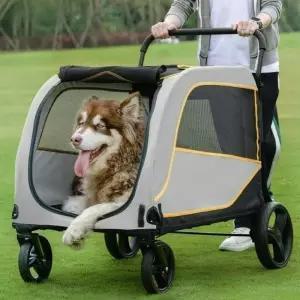 대형견 유모차 리트리버 다견 초대형 웨건 개모차