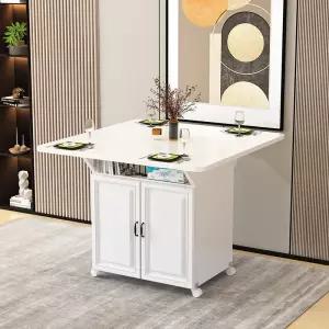 렌지대식탁 접이식 식탁 주방 전자레인지 수납장 밥솥 지엘 코팅 식탁렌지대 수납 다용도