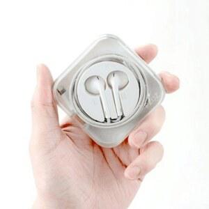 Mp3 이어폰 귀여운 커버 휴대용 워크맨 소품 유선 커버휴대용 소형 로터스 보관