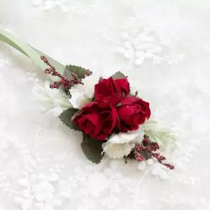 블룸 꽃팔찌(레드) 브라이덜샤워 셀프웨딩 조화