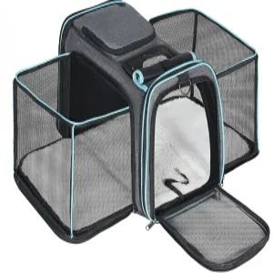 페센 확장형 반려견 및 반려동물 캐리어 항공사 승인 소프트 펫 통기성 접이식 디자인 소형견 고양이 토끼