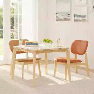 [에넥스]파밀리에 원목 2인용 포세린 세라믹 낮은 패밀리 일반형 식탁세트 (의자2)