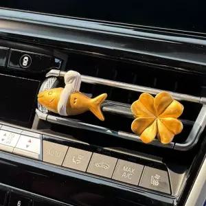 차량용 액막이 명태 차 석고 방향제 2종 황금 북어 새차 선물 송풍구 디퓨저 차량 디퓨져 행운 네잎클로버