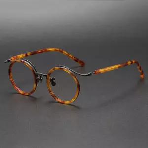 동글이 안경 동그란 김구 안경테 일본 명품 뿔테 남자 수제 라운드 아세테이트 프레임 서클 스타일 렌즈