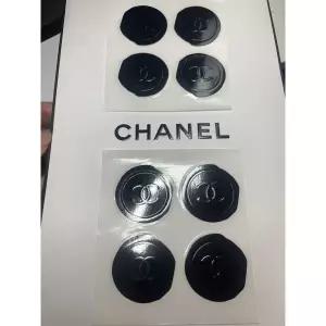 샤넬 정품 왁스 스티커 씰 선물 포장 CC 로고 부티크 블랙 8개 묶음