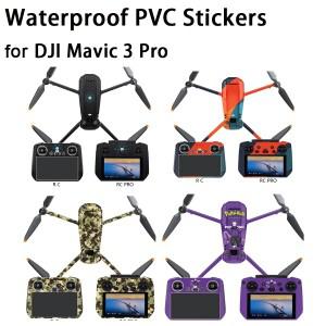 DJI 매빅 3 프로용 스킨 프로텍터 스티커, 방수 PVC 방진 드론 플랫 액세서리