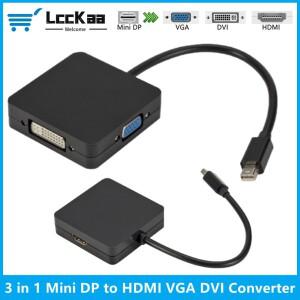 Mini DisplayPort-HDMI VGA DVI 어댑터 3 in 1 DP-HDMI DP-VGA 변환기(macbook 호환 Air Mac용)
