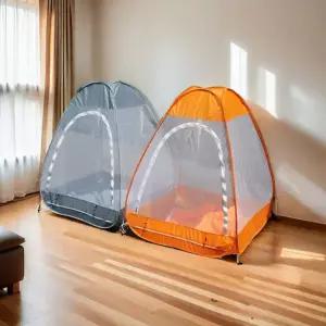 바닥 모기장 1인용 초간편 침대 차박 캠핑 방충망 원터치 슈퍼싱글 텐트
