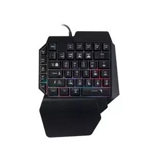 USB LED 한손 키보드 게이밍 휴대용 게임용 미니 키캡 (KYR-WACC56C)