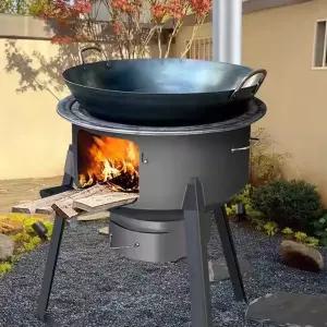 드럼 화덕 파이어쿡 아궁이 캠핑장 장작 숯불 화로