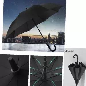 자동 장우산 대형 곡선손잡이 골프용 비오는날 튼튼한 방풍 남성 여성 휴대 우산
