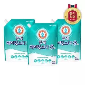 한입 베이킹소다수 리필 1.2L x 3개