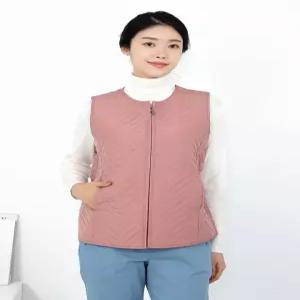 [모슬린]엄마옷 라운드 누빔 경량 패딩조끼 515FGH144 마담중년여성빅사이즈50대60대