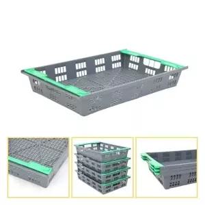 플라스틱 농수산물 바스켓-그레이 1p 바구니 바케스 (WDD2E07)