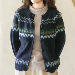 엄마옷 마담4060 내추럴포엠 쟈가드토글버튼가디건 여성 데일리 -ZCA2601002-