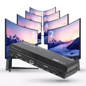 8 모니터 분배기 대 동일 화면 1 HDMI