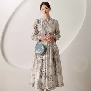 [시크라인] 서린 생활한복 철릭 랩 원피스