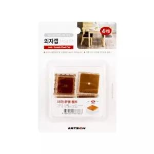 고품질 의자캡(사각/투명) 펠트 32x25 1165 (WFKIJ2S)