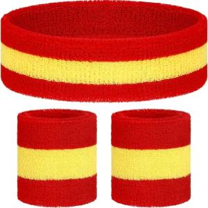 니트그립 3팩 네온 스웨트밴드 80년대 손목밴드 및 헤드밴드 컬러 전쟁 액세서리 여름 무도회용 스포츠