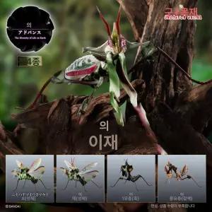 악마꽃사마귀 생물대도감 피규어 유충 사슴벌레 곤충 모형 가샤폰 가챠 잎사귀 플라워 애벌레