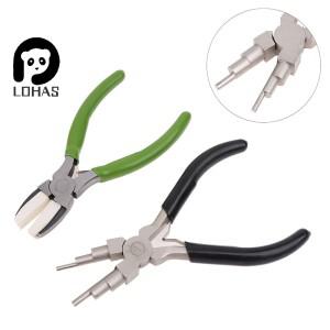 6in 1 라운드 노즈 플라이어 와이어 래핑 쥬얼리 제작 루프 내구성 있는 대각선 그린 플랫 블랙