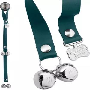 강아지 배변 훈련을 위한 푸치벨스 개 크고 벨 훈련 오리지널 도어벨스 문을 내구성 있는 미국산 그린 걸이