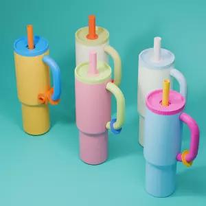 오까사 W 컬러 텀블러 스텐 1.2L 대용량 손잡이 보온 보냉 텀블러