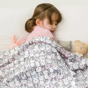 와글와글 극세사 블랭킷 아기 이불-라비 토끼