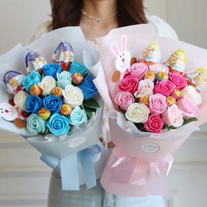 사탕꽃다발 졸업식 입학식 킨더조이꽃다발 재롱잔치 비누꽃 사탕부케 큐티고급