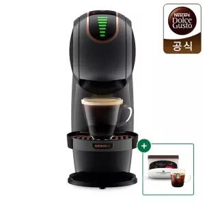 [굿즈] 돌체구스토 캡슐 커피머신 지니오 S 쉐어 스타벅스 앳홈 팩 블랙+캡슐 6P 틴케이스 + 글라스 머그370ml