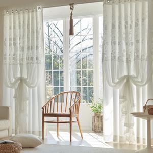 뷰하우스 이중 레이스 화이트 암막커튼 모음 거실 안방 창문 커텐