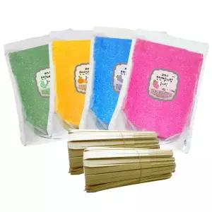 천연솜사탕설탕세트 4kg + 스틱400개 자일리톨함유 (약400명분) 연한색,진한색 옵션 택