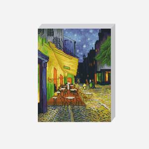 DIY 보석십자수 세트 고흐 까페테라스 40x50cm 명화 캔퍼스 액자형 비즈