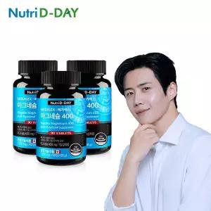 [뉴트리디데이] 메가렉스 마그네슘 400 90정 x 3병 (총 270정)