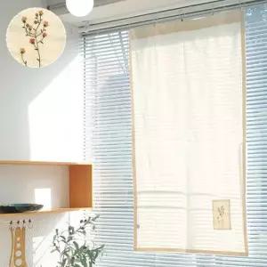 [텐바이텐][모모제작소]심플 패랭이꽃 자수 북유럽 코튼 가리개커튼 79x136