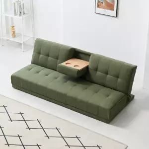 에보니아 브리즈 3인용 컵홀더 좌식 소파베드 패브릭 (다리제외) / 좌식형 3인 쇼파 침대