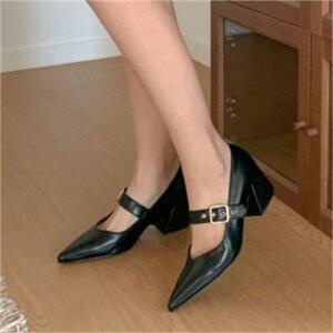 [오노마] ONM 여성 슬링백 구두 메리제인 미들굽 스틸레토 직장인