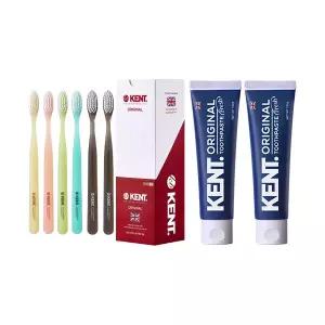 켄트칫솔 오리지널 부드러운 초극세모 6입, 1개+ 오리지널 프레쉬 치약 120g, 2개