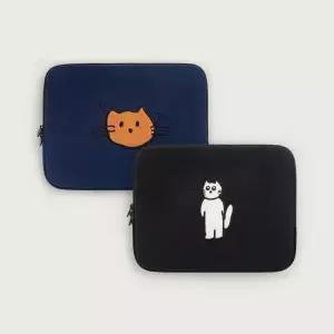 자수 노트북파우치 어쩌다 고양이  아이패드 13 15
