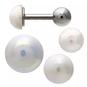 [미니아트]진주 하프 볼 레이어드 써지컬 피어싱