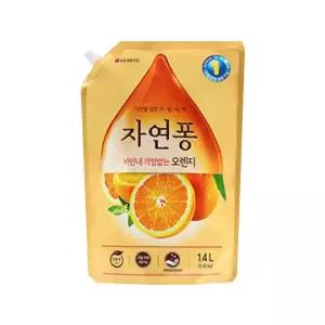 자연퐁 설거지 주방세제 오렌지 리필, 1.4L, 1개
