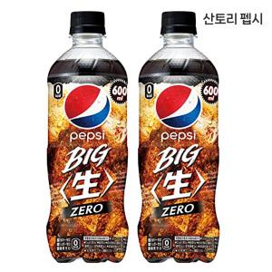 산토리 펩시 빅 생 제로 콜라 페트 600mlx2개/일본 음료수/사이다/무알콜/탄산