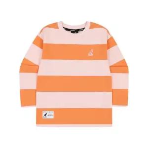 캉골키즈 와이드 스트라이프 티셔츠 QC 0015 오렌지