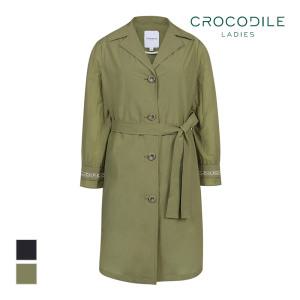 [크로커다일레이디] 소매 자수 벨티드 트렌치 코트_CLCMCT101