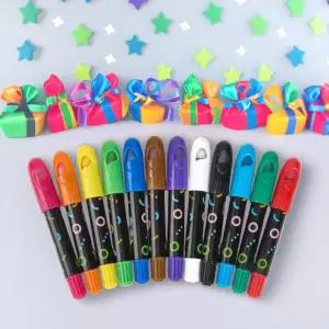 리틀호안미로 유리크레용 12색세트 거울 창문 크레파스 낙서 미술놀이 잘지워지는 색연필