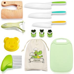 주주미엘 어린이 주방 도구세트 12종 몬테소리 유아용 안전칼 요리칼 어린이집 유치원