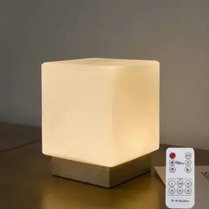 큐브 글라스 리모콘 단스탠드 LED 일체형 침실조명 무드등 밝기조절