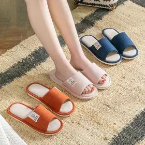 사계절 린넨 실내화 거실화 사무실 슬리퍼 층간소음 방지 거실슬리퍼