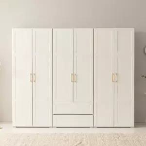 나무뜰 메이 2400 키큰 투서랍 옷장 세트 JNF051C (착불)